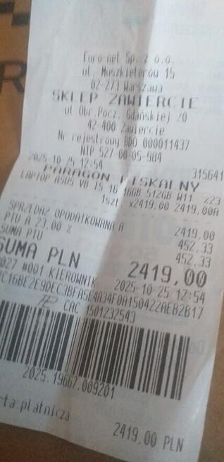 Sprzedan nowy laptop