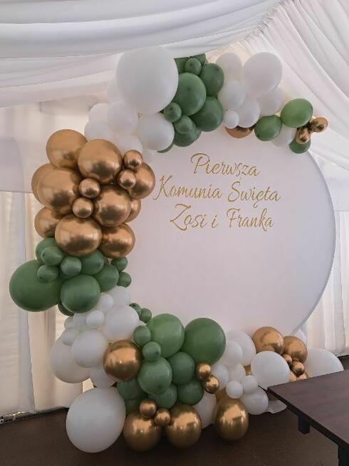 balony, dekoracja balonowa, brama z balonów, girlanda