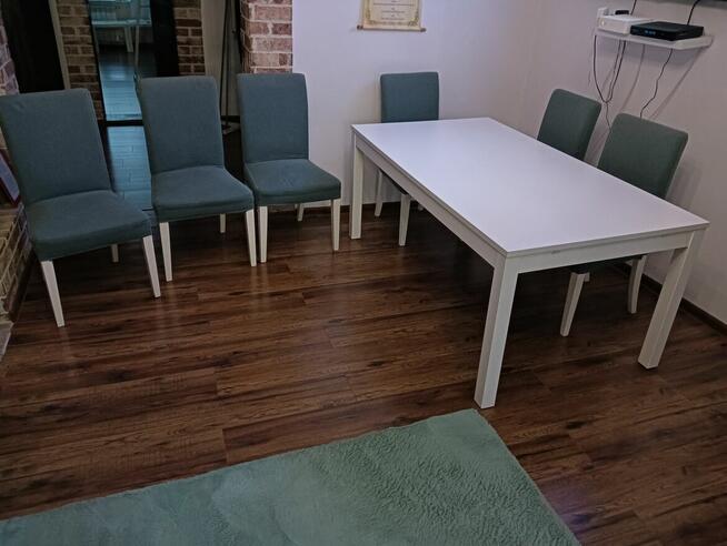 Duży rozkładany stół+6 krzeseł