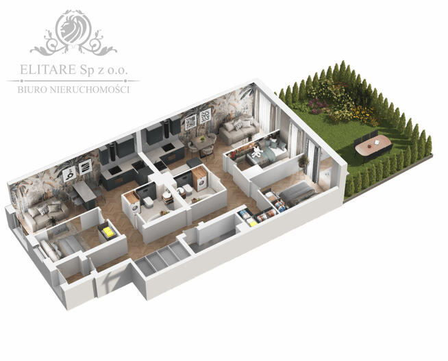 Willowe Mieszkanie 96,60m2, 5 pokoji, ogród/ Jagodno, Brochów