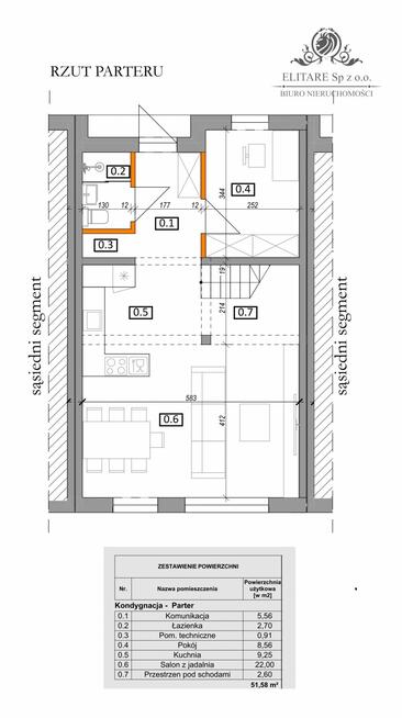 DOM SZEREGOWY środkowy 103,02m2 z działką 150m2m2, IWNY pod Wrocławiem