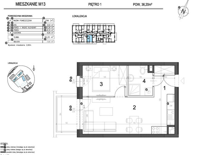 Nowe > 2 pokoje > 36,20 m2 > Al. Solidarności