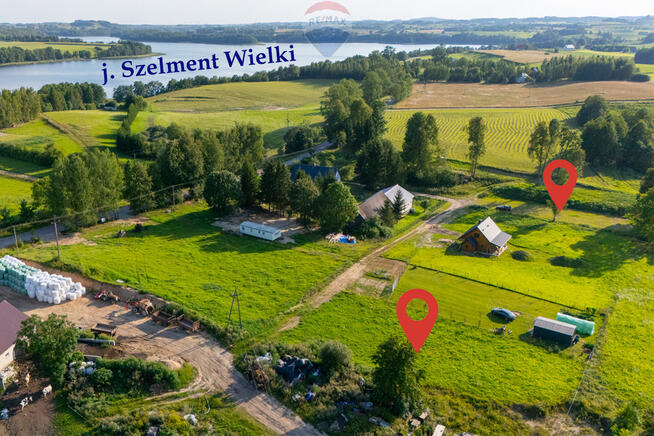 Wyjątkowa działka budowlana nad j. Szelment Wlk