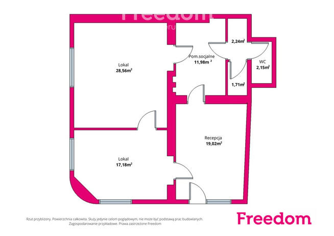 Lokal na parterze z dużymi witrynami