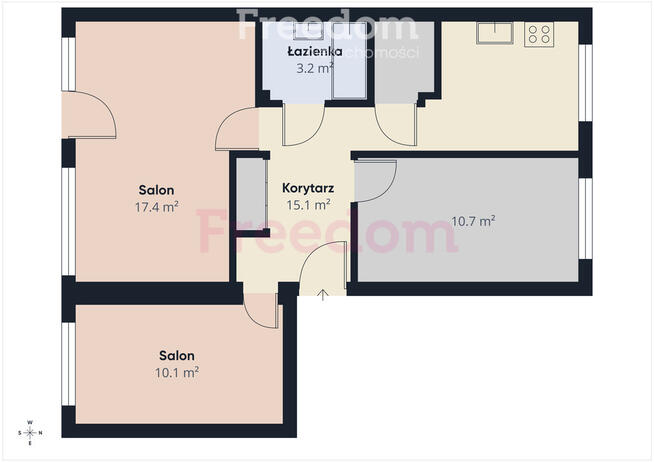 Rozkładowe 3 pokoje przy ul. Herberta