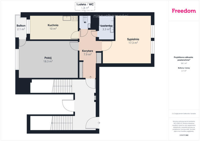 Mieszkanie 58 m² Wrocław / Plac Grunwaldzki