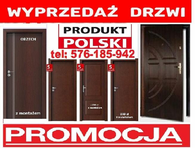 Drzwi zewnętrzne wejściowe , wewnętrzne z MONTAŻEM