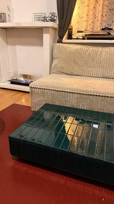 Stolik kawowy emeraldowy z plytek