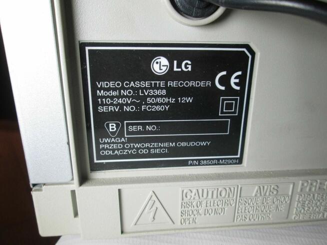 Magnetowid Video LG LV3368 - Blokada SAFE, głowica perfekt