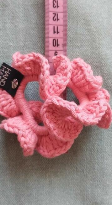 Scrunchie - ręcznie robiona na szydełku gumka, frotka do wło