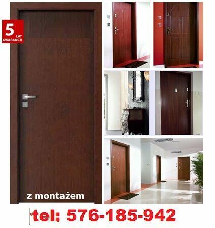 Drzwi zewnętrzne wejściowe , wewnętrzne z MONTAŻEM