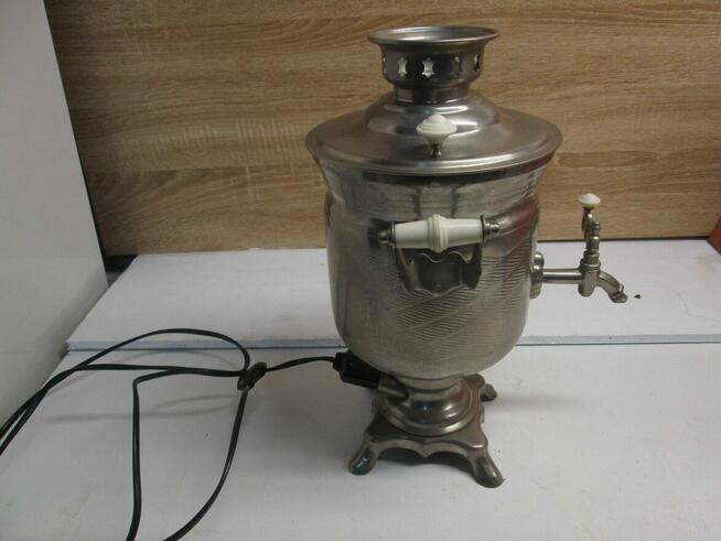 Samowar metalowy z kablem - rosyjski, sprawny, ok. 40 cm