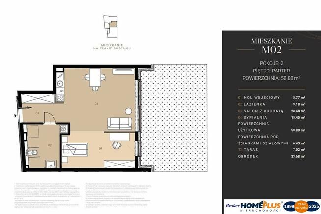 0%, deweloperski apartament - Górny Mokotów