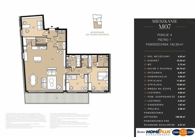 0%, deweloperski apartament - Górny Mokotów