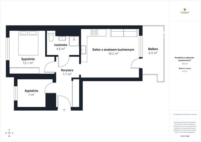 3-pokojowe mieszkanie na Osiedlu Generałów