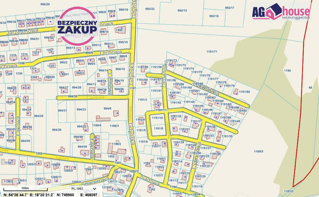 Działka inwestycyjna Mosty gm. Kosakowo, Hebanowa