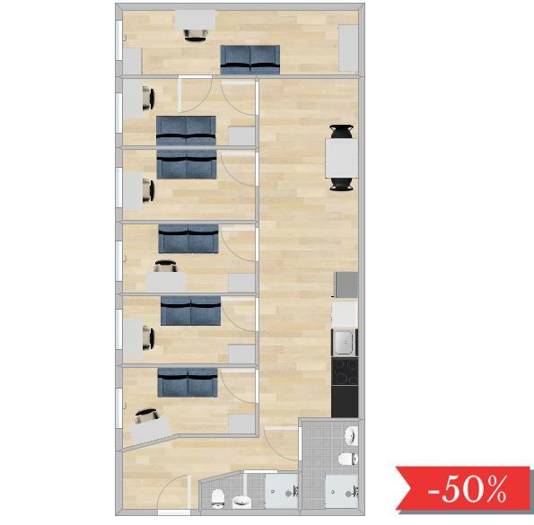 Piotrkowska 117, pokój jednoosobowy w Centrum