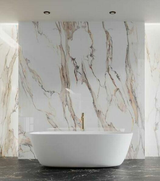 Płytki jak marmur do salonu, łazienki Calacatta gold 160x80