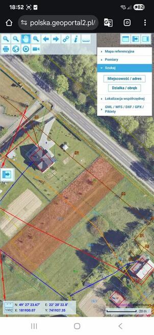 Sprzedam działkę budowlaną Łączki pow Lesko