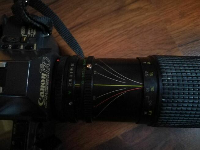 Lustrzanka Canon T70 lata 80 te.