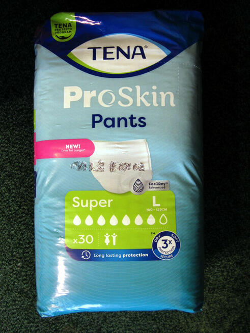 TENA ProSkin Pants L. Plus, Super, Night Super. 4 x 30 szt.
