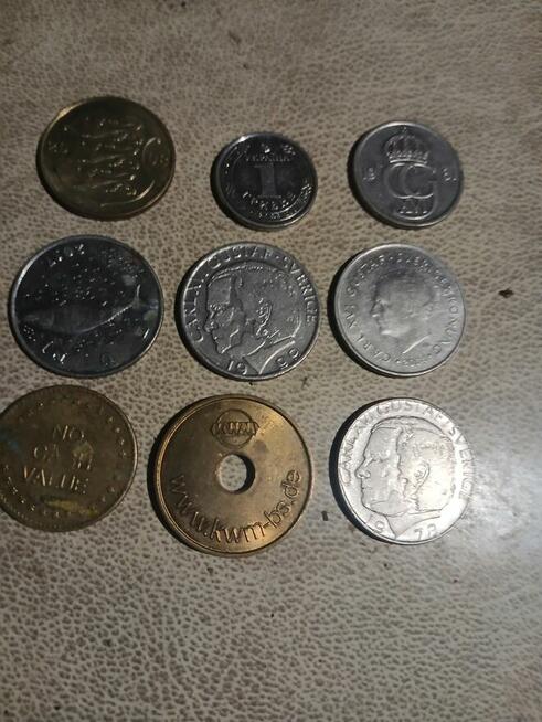 Zestaw starych monet 9 sztuk.