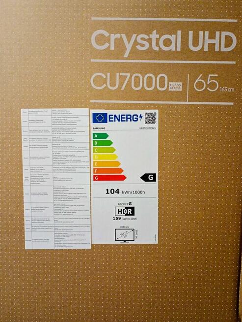 Sprzedam-TELEWIZOR Samsung 65 -4-K -Paragon Gwarancja-NOWKA