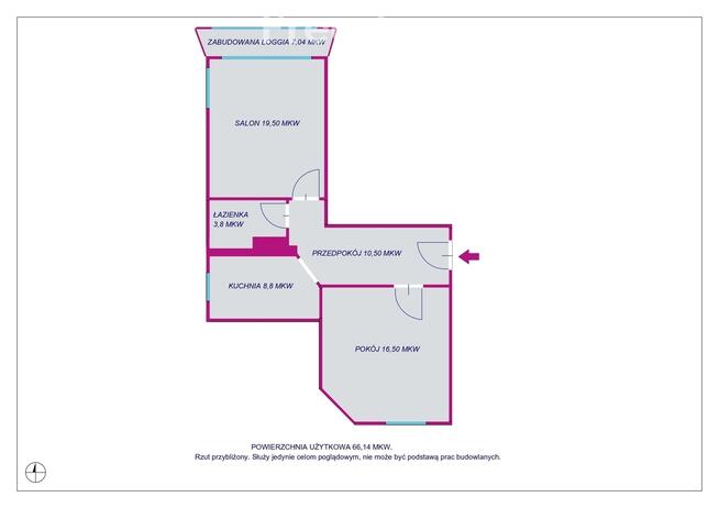 2 pokojowe mieszkanie w kamienicy w centrum Iławy