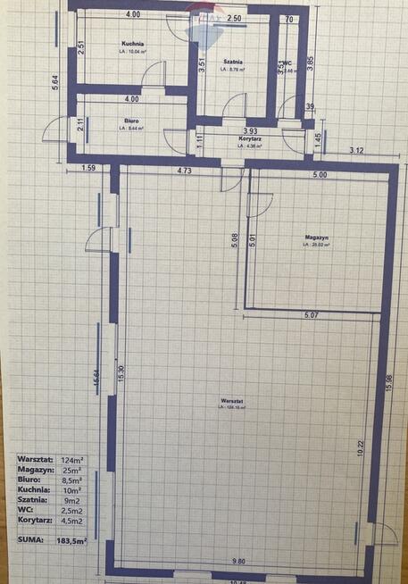 Lokal po warsztacie bezpośrednio przy trasie S7