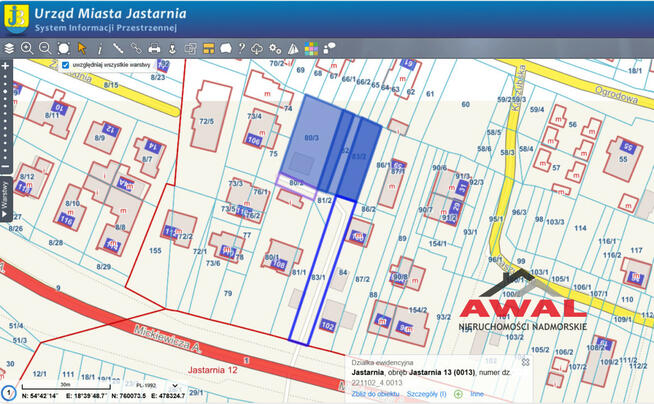Działka budowlana Jastarnia, Adama Mickiewicza