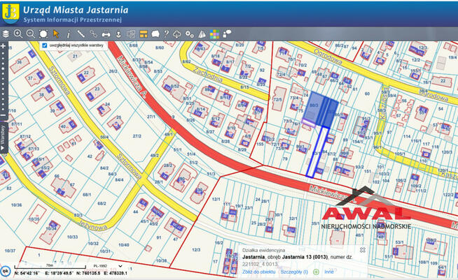 Działka budowlana Jastarnia, Adama Mickiewicza
