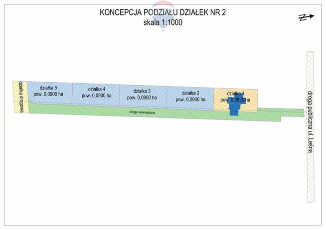 Dwupokoleniowy, Kampinos, działka do podziału