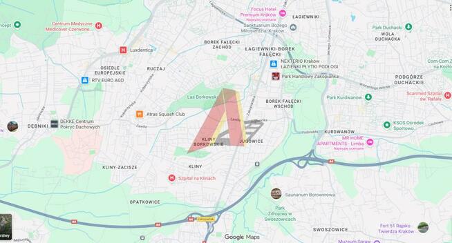 Działka budowlana Kraków Podgórze, Borek Fałęcki, Zakopiańska