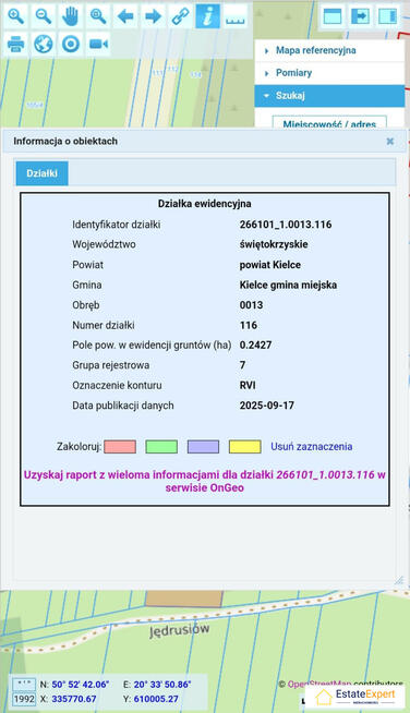 Piękna Działka pod zabudowę Jędrusiów