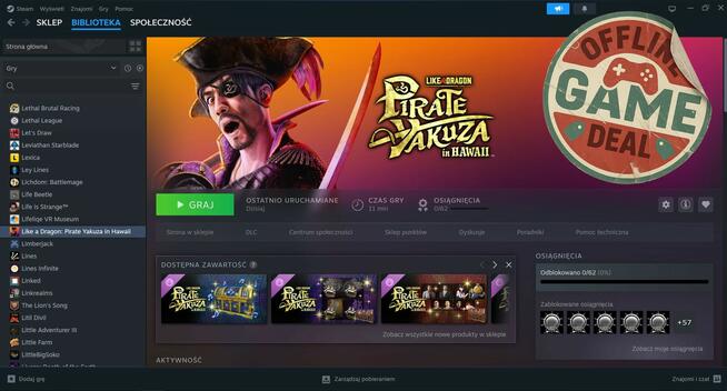 Like a Dragon: Pirate Yakuza in Hawaii PC Steam OFFLINE