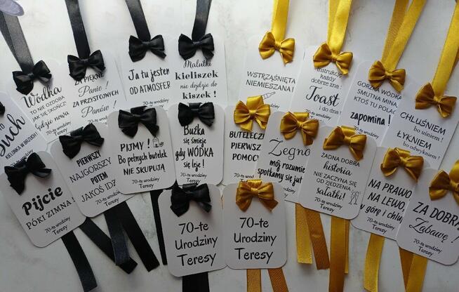 Zawieszki na alkohol 18 30 40 50 60 urodziny personalizowane