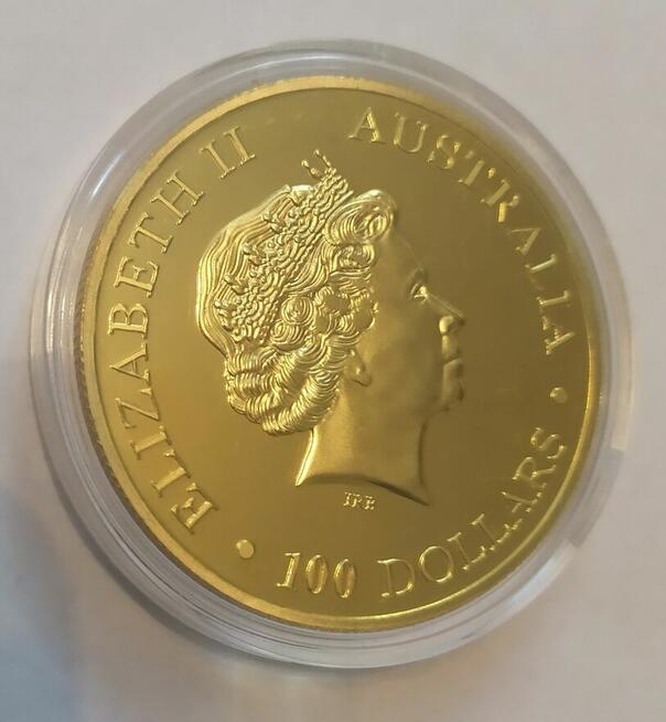 1 oz 999 Moneta 100 Dollars GOLD Złoto Kangur Elizabeth