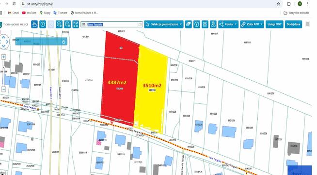 Tychy Cielmice działka budowlana ul Targiela 4387m2 z MPZP