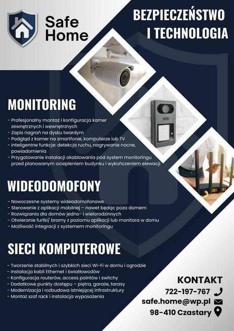 Montaż Kamer | Wideodomofonów | Sieci komputerowych