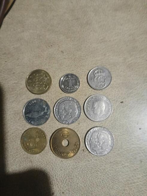 Zestaw starych monet 9 sztuk.