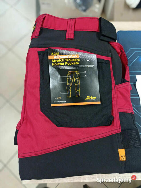 Snickers 6241 AllroundWork Red/Black – Rozmiar 54