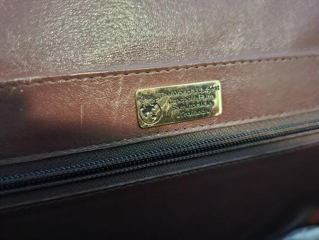 Aktówka ze skóry aligatora