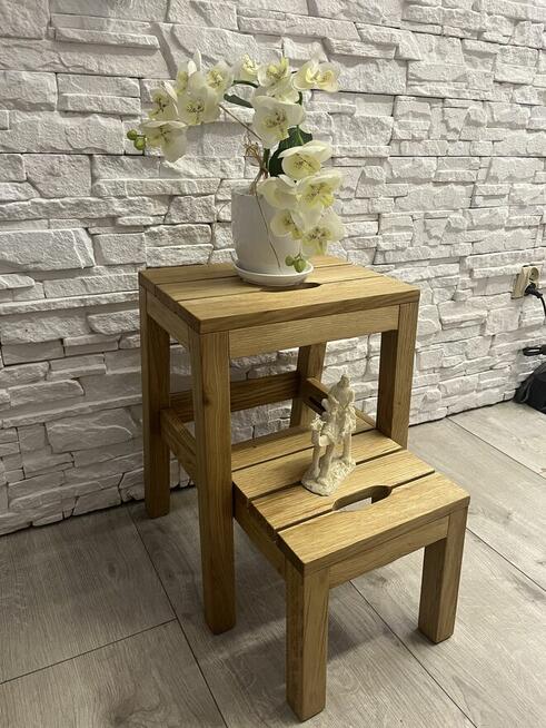 Taboret Dębowy 2w1 Stepoak