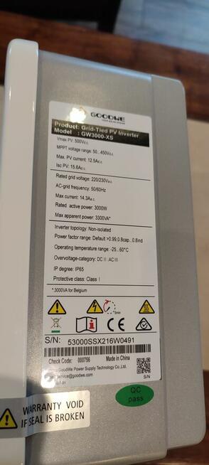 Inwerter, falownik Goodwe GW3000-XS - On-Grid, jednofazowy