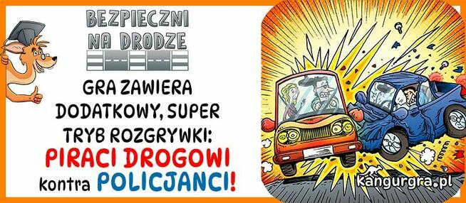 ZNAKI DROGOWE wielka gra XXL BEZPIECZNI NA DRODZE dla dzieci