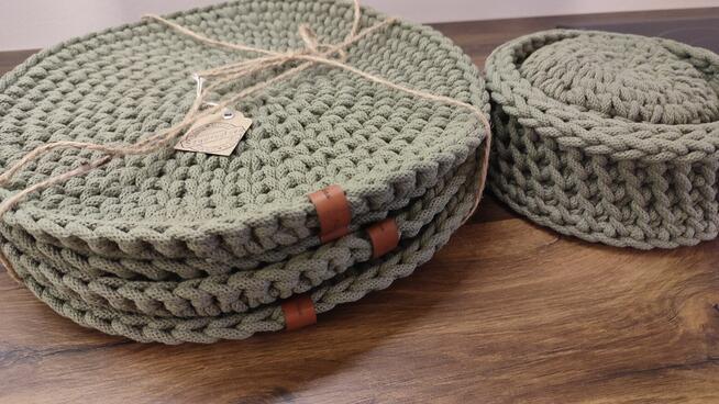 Podkładki na stół - Hand Made, Szydłosfera - kpl