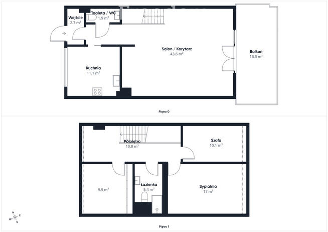 Dwupoziomowy apartament na Wrzosowych Ogrodach S-c