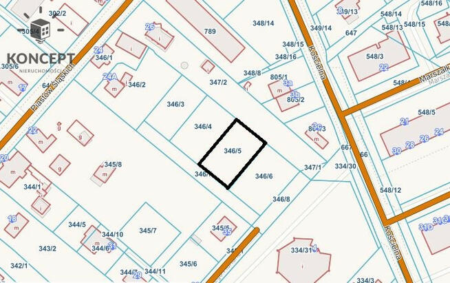 Działka budowlana | centrum Siechnic