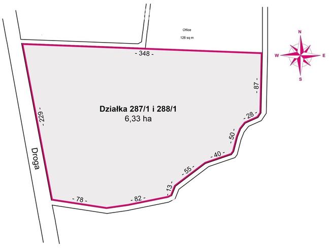 Działka 6,33 ha obok pola golfowego Trzciana