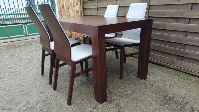 Komplet Paged stół rozkładany Cuba + 4 krzesła Linea Macao